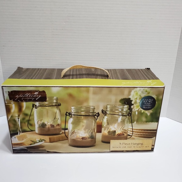 Apothecary & Company 3-Piece Hanging Mason Jar and Tealight Set Holiday Decor - Picture 10 of 10